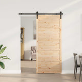 Sliding Door Natural 80 x 208 cm Solid Pine Wood 3445654