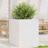 Garden Planter White 60x60x68.5 cm Solid Wood Pine 3282470