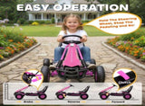 Kids Pedal Go Kart with Adjustable Seat, EVA Tyres, Manual Clutch, Brake, Go Kart for Kids 3-8 T3398P422451
