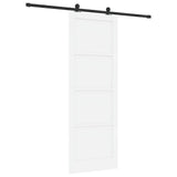 Sliding Door ORKDAL White 83 x 232 cm Solid Pine Wood 3445500
