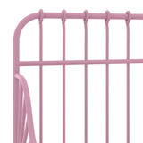 Extendable Bed Frame without Mattress Pink Metal 80x130/200 cm 324743