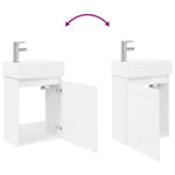 Bathroom Vanity Unit with Tap High Gloss White 889485