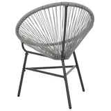 Moon Chair Grey Polyethylene Rattan Moon Chair Round Modern 44481