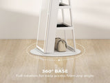 360&deg Swivel Mirror Jewellery Cabinet with 3 Colour LED Lights, Lockable Jewellery Organiser, Free T3398P377836