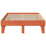 Bed Frame without Mattress Wax Brown 120x190 cm Small Double Solid Wood Pine 855375