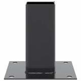 Post Bases Square 12 pcs Anthracite 71x71 mm Powder-coated Steel 42000025