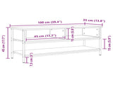 TV Cabinet Set Black Oak 100 x 35 x 45 cm Engineered Wood 862930