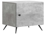 Bedside Cabinet Concrete Grey 43 x 34.5 x 50 cm Engineered Wood 895491