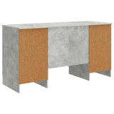 Desk with Door Concrete Grey 142.5 x 50 x 75 cm Engineered Wood 3414642