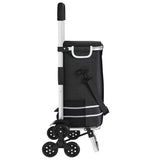 Shopping Trolley Folding Black 47 x 39 x 100.5 cm Oxford fabric 42002337