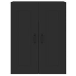 Wall Mounted Cabinets 2 pcs Black Engineered Wood 3197986