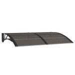 ZNTS Door Canopy Black 150x100 cm Polycarbonate 153573