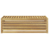 Outdoor Stool Bench White 115 x 43 x 37 cm Solid Acacia Wood 901691