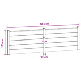 Fence Panel 2 pcs WPC and Aluminium Black 3429448