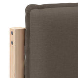 Upholstered Headboard Natural and Taupe 160 cm Solid Pine Wood 880006