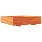 Garden Planter Wax Brown 100x100x26.5 cm Solid Wood Pine 847320