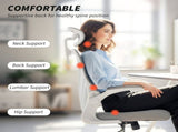 Ergonomic Office Chair with Foldable Backrest, 2D Headrest - Light Grey T3398P555092