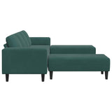 Sofa Set 3 pcs Dark green Velvet 3335124