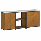 Kitchen Storage Set HATTEM 3 pcs Rusty Steel 3392707