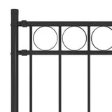 Garden Fence Steel 1.81x1 m Black 146313