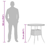 Dinner Table Grey and Acacia 70 x 70 x 73 cm Solid Acacia Wood 42026919