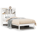 Bookcase Bed without Mattress White 90x200 cm Solid Wood Pine 3321621