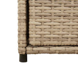 Garden Storage Cabinet Beige 105x55x113 cm Poly Rattan 365566