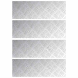 Stair Tread Rectangular 4 pcs Silver 60 x 20 cm Aluminium 4104254