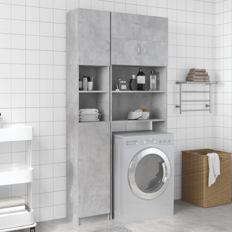 ZNTS Bathroom Cabinet Concrete Grey 32x25.5x190 cm Engineered Wood 802880