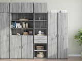 Slim Storage Cabinet Grey Sonoma 40x42.5x225 cm Engineered Wood 3281285