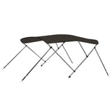 ZNTS 3-bow Bimini Top Black 183x160x137 cm 94803