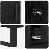 Highboard Black Oak 69.5 x 34 x 180 cm Engineered Wood 3416063