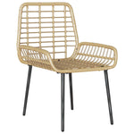 Garden Dining Set 3 pcs Brown and Black and Cream 42010359