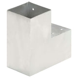Post Connectors 4 pcs L Shape Galvanised Metal 101x101 mm 145478