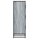 Highboard Grey Sonoma 35.5x35x106.5 cm Engineered Wood and Metal 849067