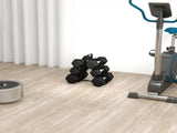 Hex Dumbbell Set with Weights Storage Rack, Rubber Coated Dumbbells, Non-Slip Chrome Handles, T3398P376772