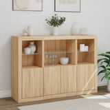 Sideboards with LED Lights 3 pcs Sonoma Oak Engineered Wood 3209109