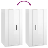 Wall Mounted TV Cabinet High Gloss White 40x34,5x80 cm 816674
