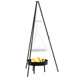 Campfire Tripod 3 pcs Black Steel 42010332