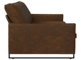 3 Seater Sofa Brown 220 x 81 x 82 cm Faux Suede Fabric 42041003