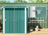 3.3 x 3.4ft Lean To Steel Garden Shed, with Locking Door - Green T3398P552670