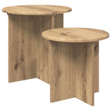 Side Table Set with Storage 2 pcs Artisan Oak Engineered Wood 8001018