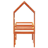 High Sleeper Bed without Mattress Wax Brown 75x190 cm Small Single Solid Wood Pine 3282021