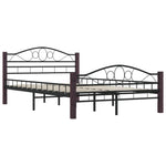 ZNTS Bed Frame without Mattress Black Metal 120x200 cm 285292