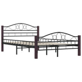 ZNTS Bed Frame without Mattress Black Metal 120x200 cm 285292