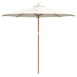 Garden Parasol Cream White 270 x 260 cm Bamboo 4108083