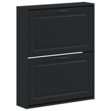 Wall-Mounted Shoe Cabinet UTRECHT 71 x 17 x 86 cm Black 897736