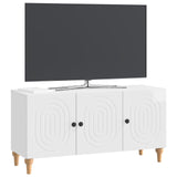 TV Cabinet High Gloss White 99 x 34.5 x 50 cm Engineered Wood 894259