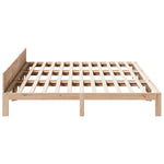 ZNTS Family Bed Frame No Mattress 270x200 cm Solid Wood Pine 3324574