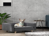 Elevated Dog Sofa Bed, with Cushion, for Medium and Small Dogs, Grey T3398P376486